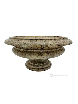 FRUTERO en mármol Pietra Fossile, centro de mesa de diseño moderno, hecho a mano con auténtica piedra natural.