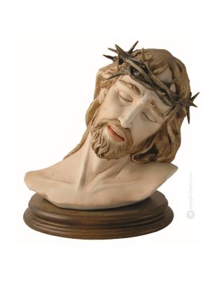 BUSTO DE CRISTO Estatua Estatua Capodimonte Figura de porcelana hecha a mano Made in Italy