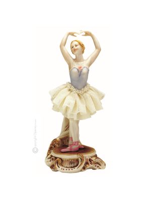 BAILARINA ANNETTE Estatuilla de figura de porcelana Capodimonte hecha a mano en Italia