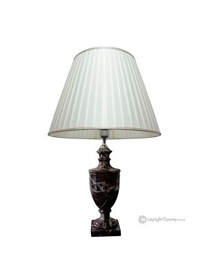 LÁMPARA en mármol rojo Levanto, pantalla en auténtica piedra natural, elemento decorativo de lujo.