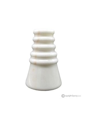 JARRÓN en mármol de Estremoz, piedra natural preciosa, hecho a mano, original.