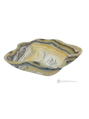 CENTRO DE MESA en ónix cebra, auténtica piedra natural, una sofisticada pieza de lujo.