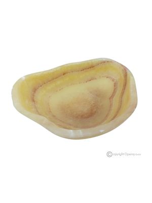 CENTRO DE MESA en ónix naranja, auténtica piedra natural, diseño moderno, hecho a mano.