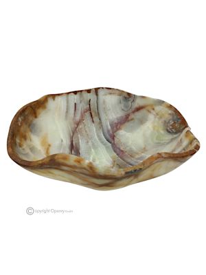 CENTRO DE MESA en ónix verde, auténtica piedra natural, decoración de lujo realizada artesanalmente.