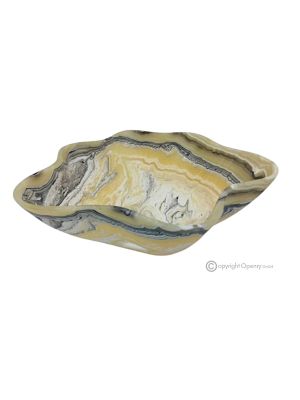 CENTRO DE MESA en ónix cebra, auténtica piedra natural, una refinada pieza de lujo hecha a mano.