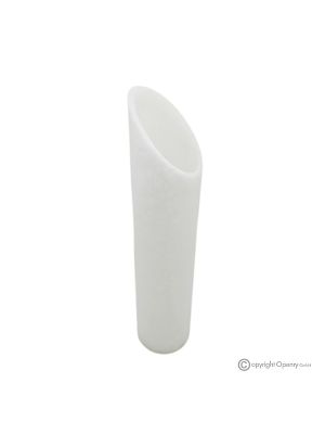 Jarrón de flores de mármol ónix blanco, piedra natural de calidad, diseño moderno hecho a mano.