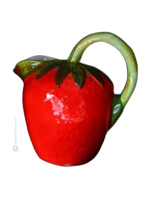 JARRA DE FRESA Jarra jarra decantadora creaciones originales en cerámica artística Made in Italy