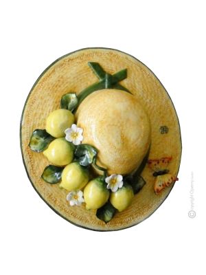 SOMBRERO Decoración artística colgante de cerámica.