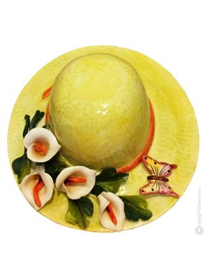 SOMBRERO Decoración artística colgante de cerámica.