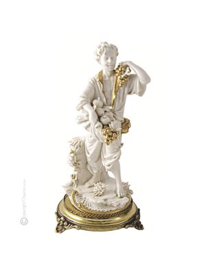 VENDEDOR DE FRUTAS Figura figura Capodimonte porcelana hecha a mano Made in Italy