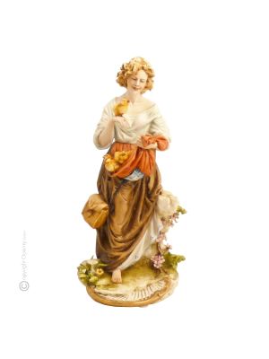 VENDEDOR PULICINI Estatuilla de porcelana Capodimonte hecha a mano Made in Italy