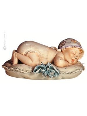 DULCES SUEÑOS Figura de porcelana Capodimonte hecha a mano Made in Italy
