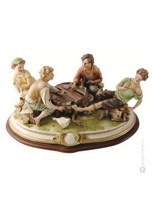 Figura de porcelana IL BAMBINO IMBROGLIA Capodimonte hecha a mano Made in Italy