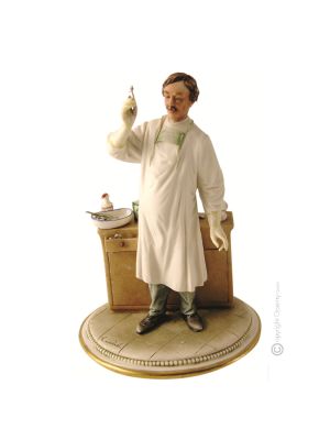 Figura de porcelana Capodimonte hecha a mano DENTISTA Made in Italy
