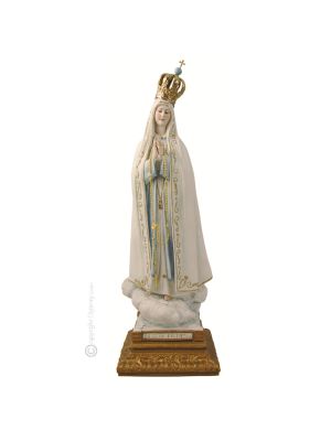 NUESTRA SEÑORA DE FÁTIMA Estatua estatuilla porcelana Capodimonte hecha a mano en Italia
