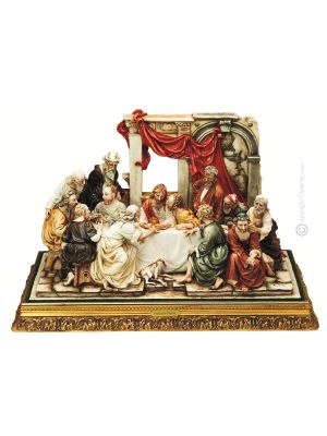 ÚLTIMA CENA Estatuilla de figura de porcelana Capodimonte hecha a mano en Italia