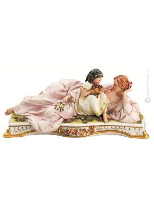 CEREZAS PARA TI Estatuilla de figura de porcelana Capodimonte hecha a mano en Italia