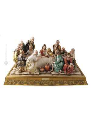 ÚLTIMA CENA Estatuilla de figura de porcelana Capodimonte hecha a mano en Italia