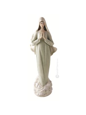 NUESTRA SEÑORA DE MEDJUGORJE Figura de estatua de porcelana Capodimonte hecha a mano en Italia