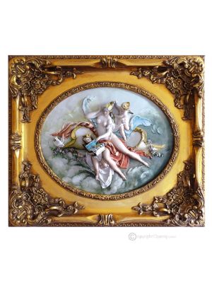 INODORO DE VENUS Cuadro en bajorrelieve Porcelana de Capodimonte Made in Italy