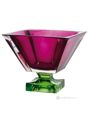 ÁNGULO Centro de mesa de diseño moderno, decorativo pintado a mano en cristal.