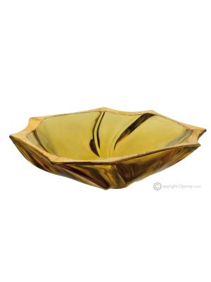 Cuenco CADORO, centro de mesa de diseño moderno en cristal pintado a mano de calidad superior.