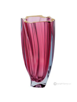 CADORO Auténtico jarrón decorativo moderno pintado a mano en cristal de calidad superior.