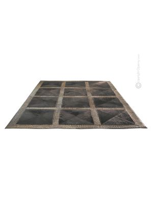 ALFOMBRA DE MUEBLES auténtica piel de oveja afeitada, hecha a mano Made in Italy