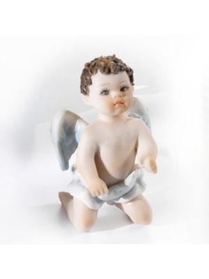 MIGNON Ángel romántico de Capodimonte, estatuilla de porcelana símbolo de la paz.