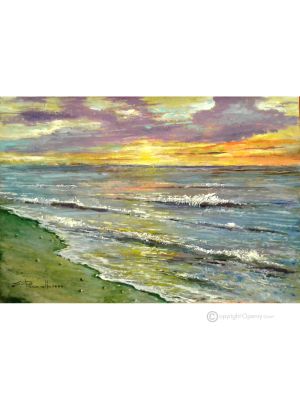 CILENTO CON AMOR Pintura acrílica moderna sobre lienzo Made in Italy 