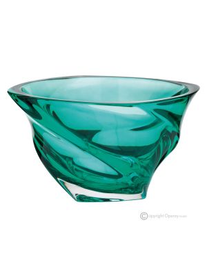 FANTASÍA Centro de mesa de diseño moderno, decorativo pintado a mano en cristal.