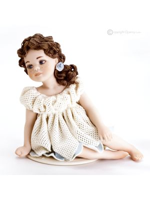 Muñeca artística de porcelana FIAMMETTA Capodimonte, dulzura y romanticismo.