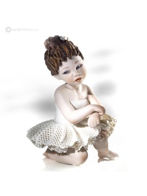 GISELLE - Capodimonte, estatuilla bailarina, puro arte en porcelana fina.