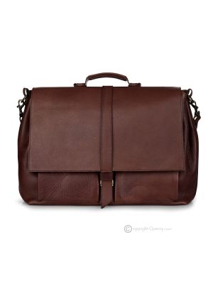 GEORGE Bolsos de oficina maletín de trabajo de hombro bolso de hombre profesional cuero marrón real hecho a mano