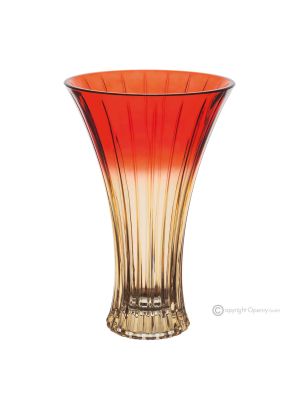 DOMINA Auténtico jarrón decorativo moderno pintado a mano en cristal de calidad superior.