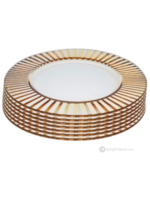 DOMINA Juego de 6 auténticos cargadores de cristal de sonido superior pintados a mano