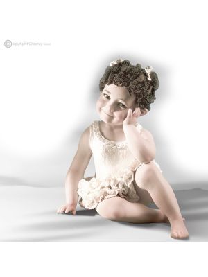 LIU - Estatuilla de Capodimonte, bailarina romántica en porcelana única.