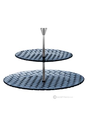 MANHATTAN Puesto de tartas y frutas en cristal pintado a mano de calidad superior.