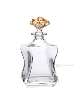 MILANO Decanter, botella decorativa moderna pintada a mano en vidrio de calidad superior.