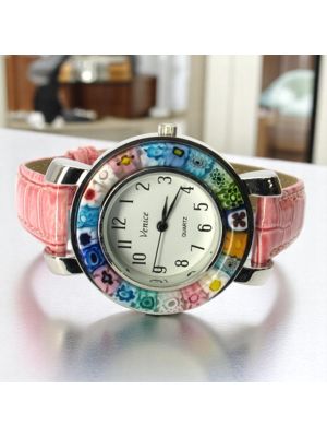RELOJ DE PULSERA ESPACIO con auténtico cristal de Murano hecho a mano Murrine Made in Italy