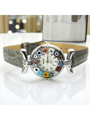 RELOJ DE PULSERA PARA SEÑORA con auténtico cristal de Murano hecho a mano Murrine Made in Italy