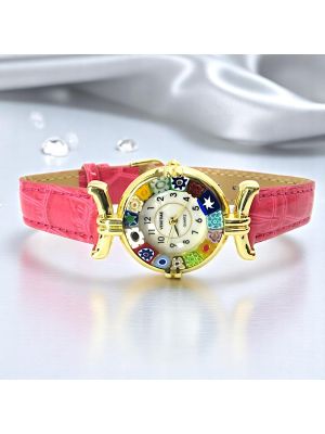 RELOJ DE PULSERA PARA SEÑORA con auténtico cristal de Murano hecho a mano Murrine Made in Italy
