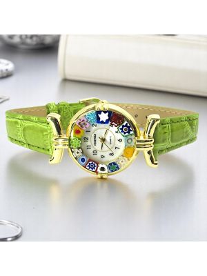 RELOJ DE PULSERA PARA SEÑORA con cristal Murrine Murano auténtico hecho a mano Made in Italy