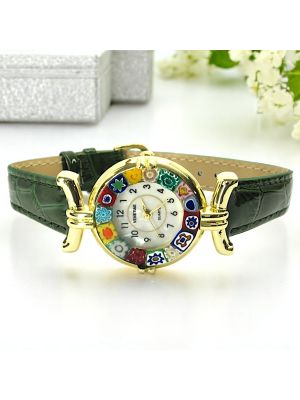 RELOJ DE PULSERA PARA SEÑORA con auténtico cristal de Murano hecho a mano Murrine Made in Italy