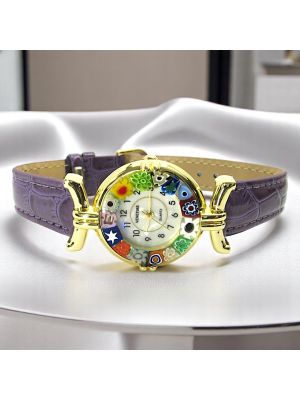 RELOJ DE PULSERA PARA SEÑORA con auténtico cristal de Murano hecho a mano Murrine Made in Italy