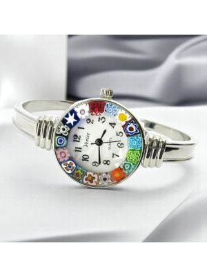 RELOJ DE PULSERA RIALTO con auténtico cristal de Murano hecho a mano Murrine Made in Italy