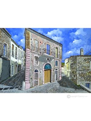 ORSARA Pintura acrílica moderna sobre lienzo Made in Italy 