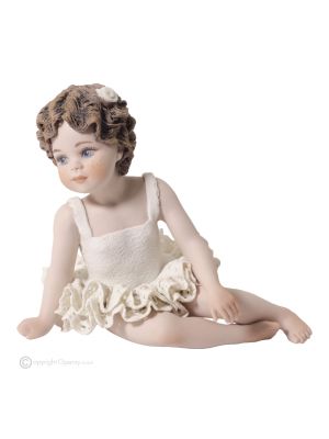 ORTENCINE - Estatuilla de Capodimonte, bailarina romántica, una obra maestra de porcelana.