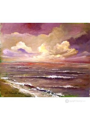 PERDERSE EN EL INFINITO Pintura acrílica moderna sobre lienzo Made in Italy 