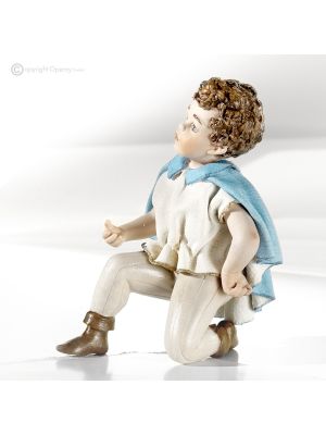 PRÍNCIPE ENCANTADOR - Porcelana de Capodimonte, estatuilla romántica de cuento de hadas, arte atemporal.